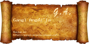 Gangl Angéla névjegykártya